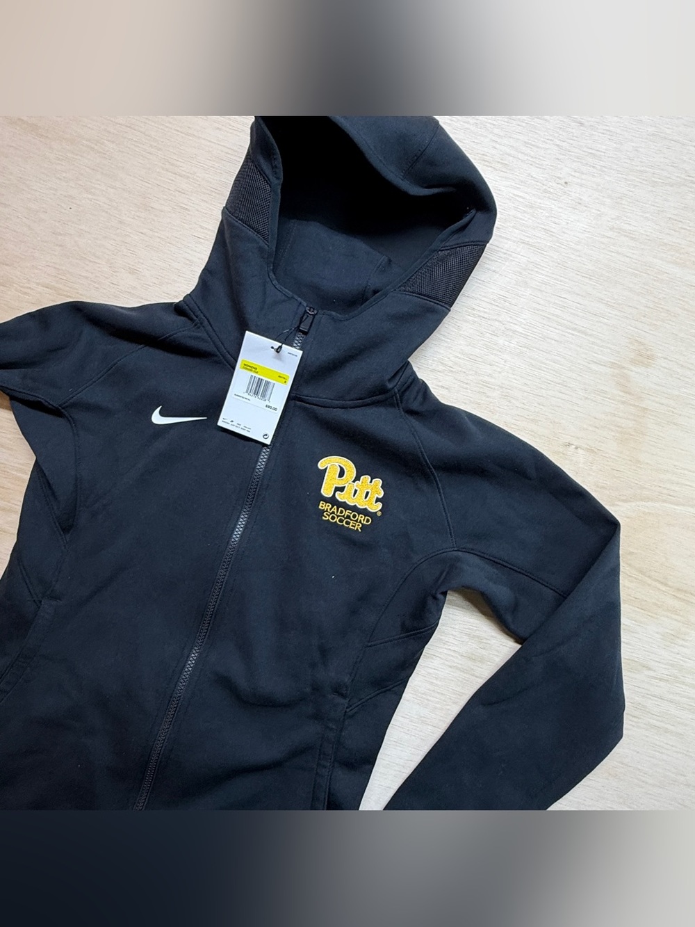 NWT Nike Women's Pitt Bradford Soccer Dri-FIT Full Zip Hoodie Jacket black